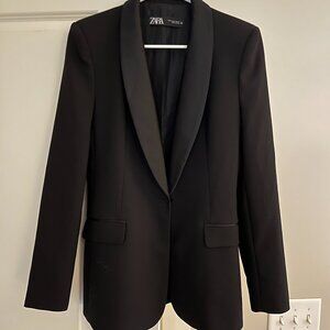Zara Tuxedo Jacket with Satin Lapel